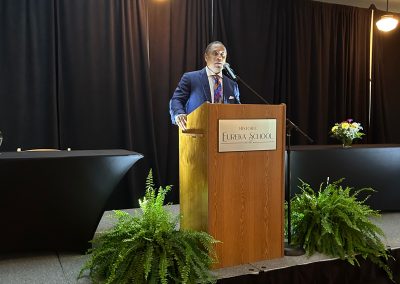 Matthew T. Butler, President and CEO of Waggoner, standing behind the podium of the historic Eureka School in Hattiesburg, MS during his April 10 presentation at the MAS-MC Annual Education Conference