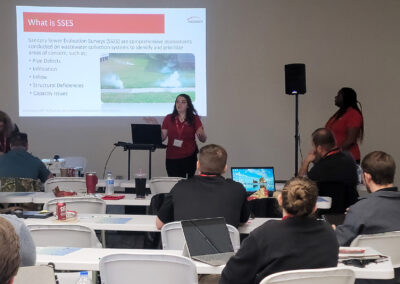 Holli Gill and Tracey Milton present to session attendees at the MS SCAUG meeting