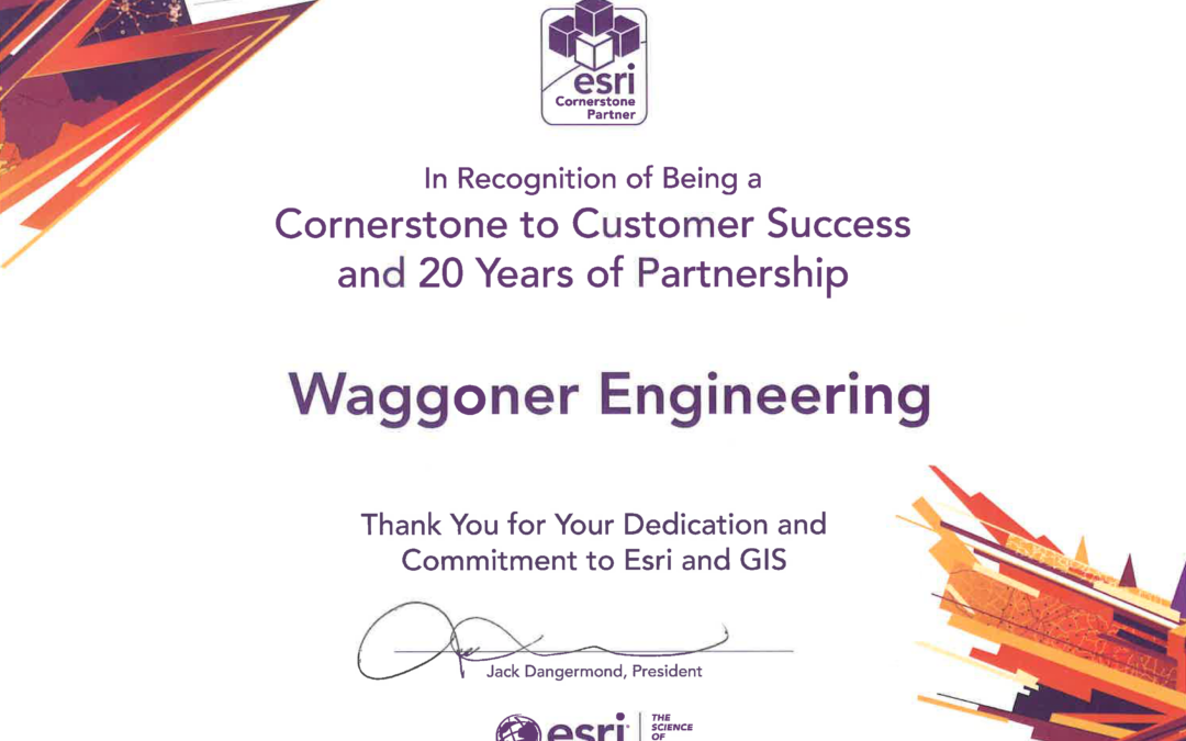 Waggoner Recognized for Longtime ESRI Partnership