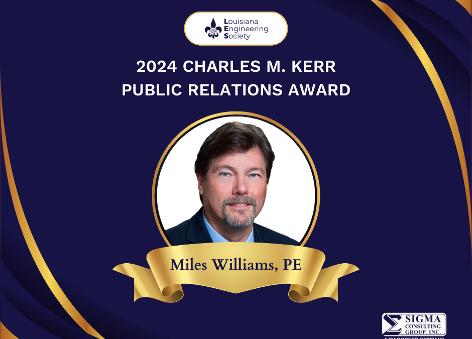 Miles Williams Receives LA Engineering Society PR Award
